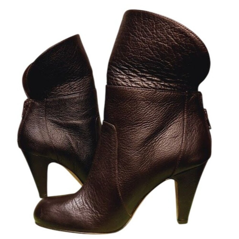 Jessica Bennett Women's Dark Brown Leather Nixie Ankle Boots Women's 8M NWOB - Picture 5 of 12